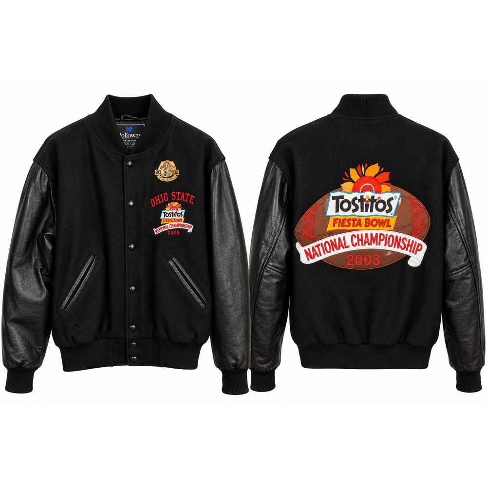 Vintage Ohio State Buckeyes Jacket 2003 Fiesta Bowl Championship Holloway USA